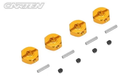 Imagen del producto de Soportes de aluminio para ruedas, 12 mm, paquete de 4 unidades.