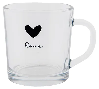 Produktbild von Clayre & Eef Teeglas 250 ml Glas Herz