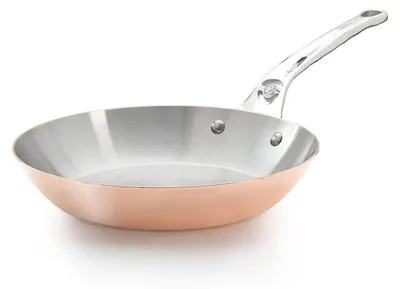 Kupferpfanne 24 cm, Edelstahlbeschichtung, induktionsgeeignet