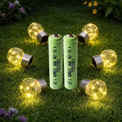Produktbild von 2 stück LogiCell NI-MH Akku LR03 AAA 300mAh 1,2V für Solarprodukte Batterie, Solarleuchten Solarlampen, Wiederaufladbar Solar Akku Lichterketten