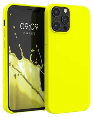 Produktbild von kwmobile Handyhülle für iPhone 12 Pro Max Hülle, für iPhone 12 Pro Max Case - Hülle Silikon - kabelloses Laden - Zitronengelb