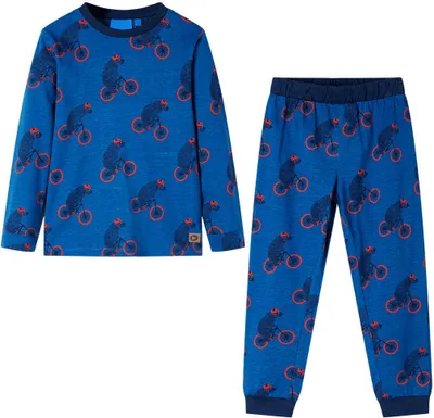 Produktbild von Kinderpyjama mit Langen Ärmeln Petrolblau 128