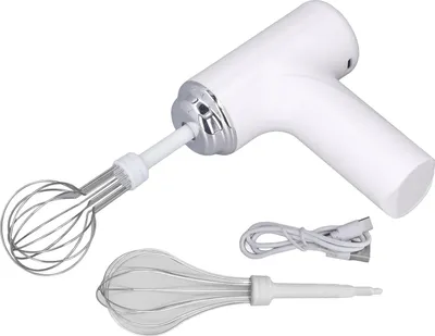 Produktbild von Elektrischer Eierschläger schnurloser Handmixer Handheld RHEBISE für Cremesalat Dressing Weiß