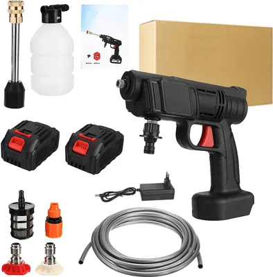 Obrázok produktu pre Akumulátorový vysokotlakový čistič, všestranné čistenie, výkonný motor, 2 batérie, EÚ, elektrický