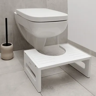 Produktbild von Navaris Bambus Toilettenhocker WC Hocker - Toiletten Fußbank aus Holz - Anti Verstopfung - Fußstütze für Erwachsene und Kinder - Klohocker
