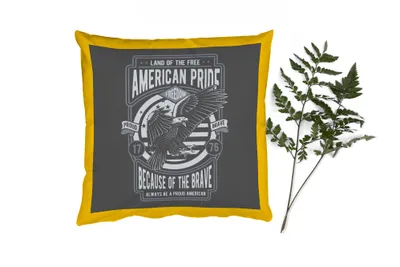 Produktbild von MuchoWow® Zierkissen Sofakissen Wohnzimmer Dekokissen 50x50 cm Amerika - Vogel - Jahrgang - Komfort - Sofakissen