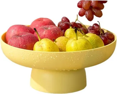 Produktbild von Famanu Obststand Halter – Multifunktionale Obstschale für Snacks und Kuchen (gelb)