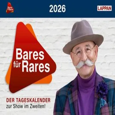 Productafbeelding van Bares für Rares – Dagkalender 2026: 1 dag, 1 pagina. Kalender in liggend formaat, 16 x 11 cm, om neer te zetten. Quizkalender gebaseerd op het populaire tv-programma met Horst Lichter