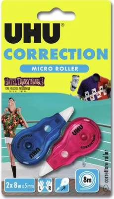 Immagine prodotto di UHU 35715 UHU Mini Roller di correzione monouso Micro, confezione blister da 2 pezzi