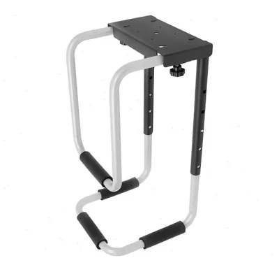 Produktbild von PC-Halterung unter Schreibtisch - Verstellbarer Computer Tower Ständer - Höhe 30–60 cm - Breite 15–30 cm - Tragkraft 27 kg - Metall - Schwarz