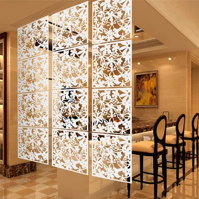 Produktbild von 12Pcs/Set Raum hängenden Bildschirm Teiler Panels Home Panel Bildschirm DIY Home Decor 40*40cm weiß