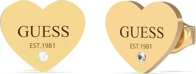 Produktbild von Herz Ohrstecker für Damen aus vergoldetem Edelstahl von Guess