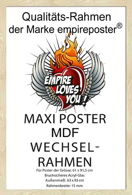 Produktbild von Rahmen Maxi 61x91,5 cm - Wechselrahmen - Profil: 30mm MDF Eiche