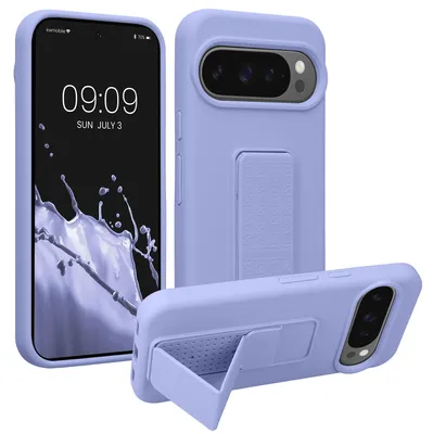 Produktbild von kwmobile Handyhülle für Google Pixel 10 / Pixel 10 Pro Hülle - TPU Silikon Case mit Fingerhalter und Stand - Schutzhülle Cover in Lavendel
