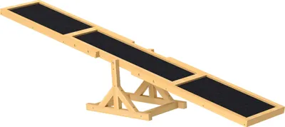 Image de Fortuna Lai Balançoire pour chiens, balançoire d'agilité en bois, rampe d'agilité antidérapante pour chiens de moins de 30 kg, pour l'équilibre, 180 x 30 x 30 cm, jaune