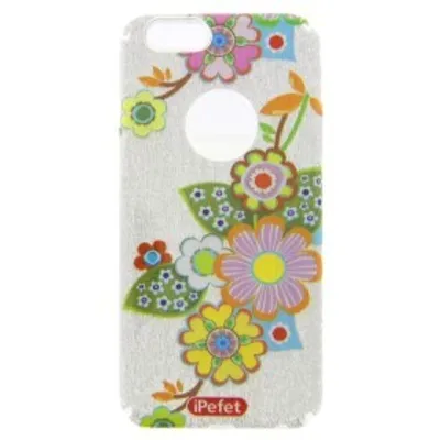 Produktbild von Silikonhülle Handyhülle für iPhone 6 Glitzer-Blumenmuster Transparent