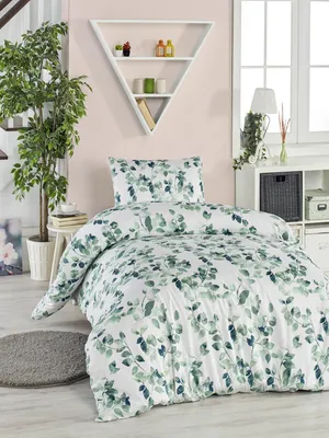 Produktbild von L'Essentiel Linge de Maison, Sabine - Green, Grün, Einzelbettbezug-Set, 65 % BAUMWOLLE / 35 % POLYESTER, 160 x 220 cm