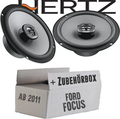 Produktbild von Lautsprecher Boxen Hertz X 165 - 16,5cm Koax Auto Einbauzubehör - Einbauset passend für Ford Focus 3 Front Heck - justSOUND