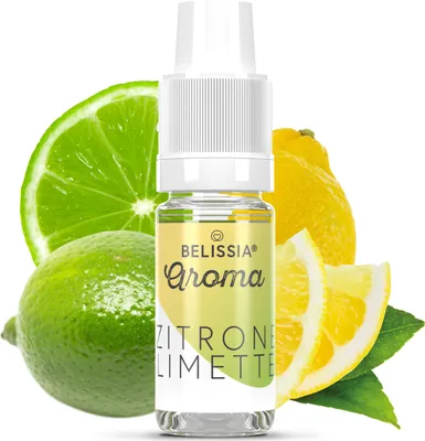 Produktbild von Belissia Lebensmittelaroma Zitrone-Limette - 10ml Hochdosiertes Aroma - Kalorienfrei, Vegan - Für Speisen, Getränke, Shake, Quark, Nebelmaschine uvm.