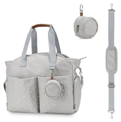 Imagen del producto de Mochila multifuncional para pañales, de gran capacidad - Gris