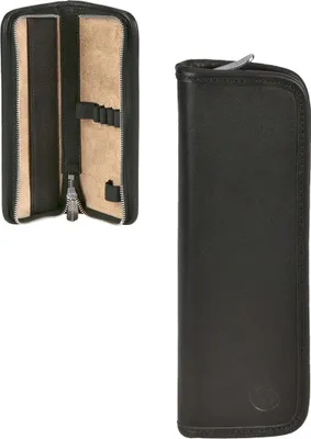 Produktbild von Sonnenleder Schüleretui Stifteetui Federtasche Leder Kluge Stiftetui schwarz 801-383-02