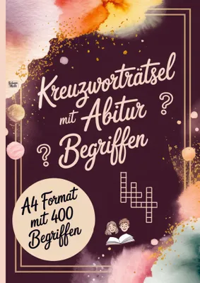 Produktbild von Kreuzworträtsel mit Abitur Begriffen