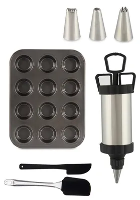 Produktbild von Muffinform mit Accessoires zum Dekorieren