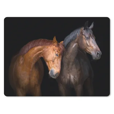 Produktbild von MuchoWow® Mauspad Mousepad Pferde - Tiere - Porträt - Braun 23x19 cm - Mousepads - Maus Mat - Pad - Mausunterlage - Schreibtischunterlage - Mauspad