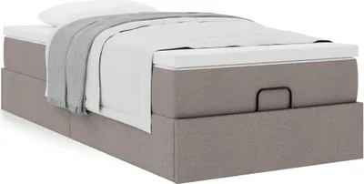 Immagine prodotto di Maison Exclusive - Letto ottomano con materasso taupe 80x200 cm tessuto