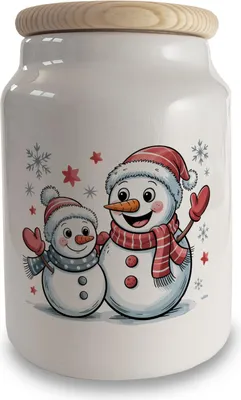 Produktbild von Cartoon Schneemänner Schneeflocken Keksdose n