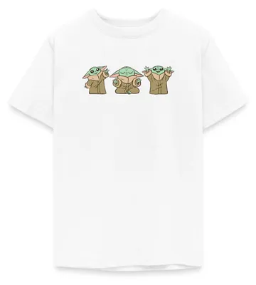 Produktbild von Star Wars: Mandalorian Grogu Posen Teenager T-Shirt, 134/146 (9-11 Jahre), Weiß