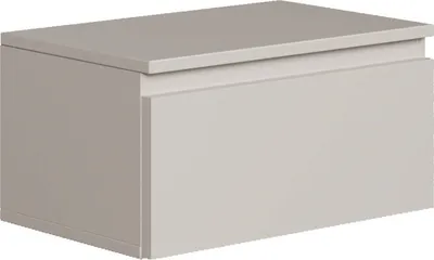 Produktbild von Selsey Bemmi – Wandnachttisch mit Schublade, Greige, 49 cm