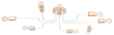 Produktbild von Deckenlampe Metall E27 Natur Weiß Skandinavisch Deckenleuchte