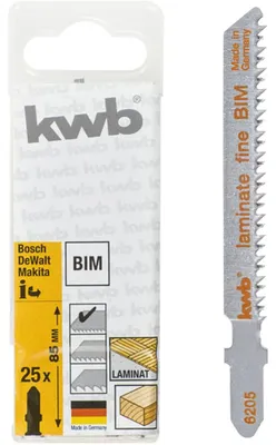 Produktbild von KWB 25x Stichsägeblatt T 101 BIF für Laminat, gerader Schnitt, Zubehör Stichsäge