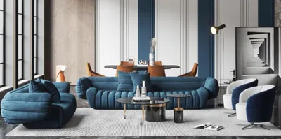Produktbild von Samt Sofa 2 Sitzer Wohnlandschaft  Relax Massivholz Sitz Design Couch Lounge