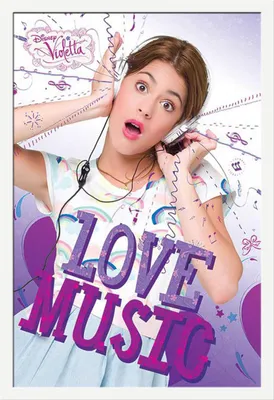 Produktbild von Violetta - Poster - Love Music + Wechselrahmen, Shinsuke® Maxi MDF weiss, Acryl-Scheibe