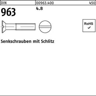 Produktbild von Reyher  Senkschrauben DIN 963 4.8 M 3 x 10 009634000030010 (2000 Stück)