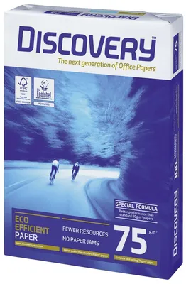 Zdjęcie produktu dla DISCOVERY 83427B75B Papier do kopiowania A3 bezdrzewny 75 g/m² biały 500 arkuszy
