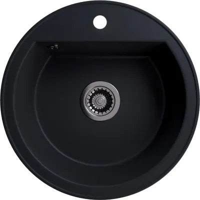 Produktbild von LINDBERGH® Granitspüle Schwarz "TON11" inkl. Siphon Einbauspüle Küchenspüle Spüle KÜCHE