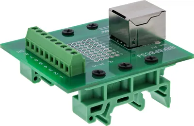 Produktbild von InLine 92505B, RJ45 8P8C / Terminalblock 9 Klemmen, Grün, Buchse/Buchse, Gerade, 26/16, 300 V
