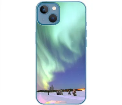 Produktbild von König Design Hülle kompatibel mit Apple iPhone 14 Plus Kunststoff Soft Handyhülle - Handy Case Polarlichter