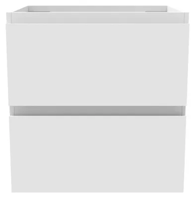 Image de Acezanble Meuble de salle de bain sans vasque suspendu à 2 tiroirs, blanc mat, MDF, 50x38.5x52 cm
