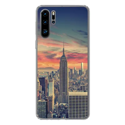 Produktbild von MuchoWow® Handyhülle Schutzhülle Hülle für Huawei P30 Pro New York - Manhattan - Empire State Building Silikon Softcase Handy Hülle - Schutzdeckel