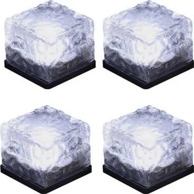 Produktbild von Solarleuchten - Wasserdichte Solar-Eiswürfelleuchten für Gartenwege,White