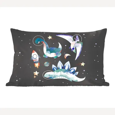 Produktbild von MuchoWow® Zierkissen Sofakissen Wohnzimmer Dekokissen 60x40 cm Sterne - Dinosaurier - Junge - Kinder - Kinder - Kopfkissen - Polster mit Foto