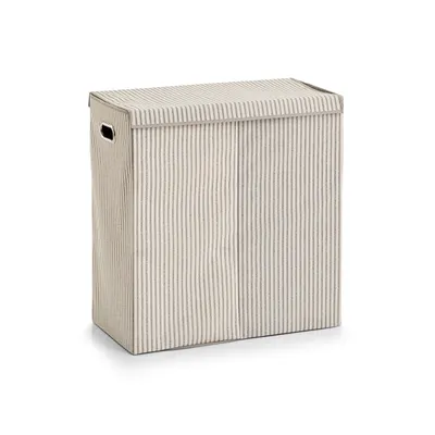 Zdjęcie produktu dla Kosz dwukomorowy na pranie, składany pojemnik na brudną bieliznę - 120 l, 63 x 61,5 x 31 cm, ZELLER