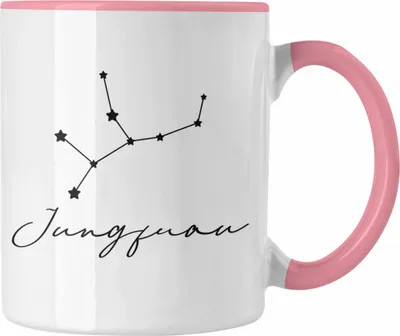 Produktbild von Trendation - Jungfrau Sternzeichen Tasse Geschenk Horoskop Tierkreiszeichen (Rosa)