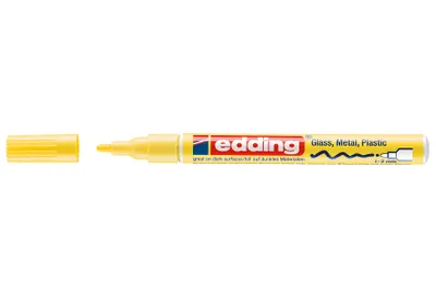 Produktbild von Edding 751, Pastell, Gelb, Pinselspitze, Gelb, Aluminium, Fein, 1 mm