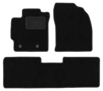 Zdjęcie produktu dla Dywaniki samochodowe welurowe LUX do: Toyota Corolla E16 (2013-2019, sedan, hatchback) czarne, z mocowaniami