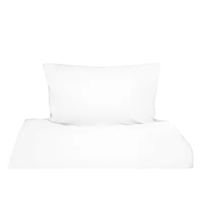 Obrázek produktu pro Jednobarevné sady ložního prádla na jednolůžko a dvoulůžko, 100% bavlna bílá 135x200 cm